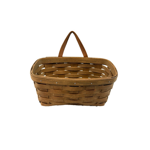 1984 Longaberger Medium Key Basket Vintage USA Made 9"L x 5"W x 5"H - Picture 1 of 3